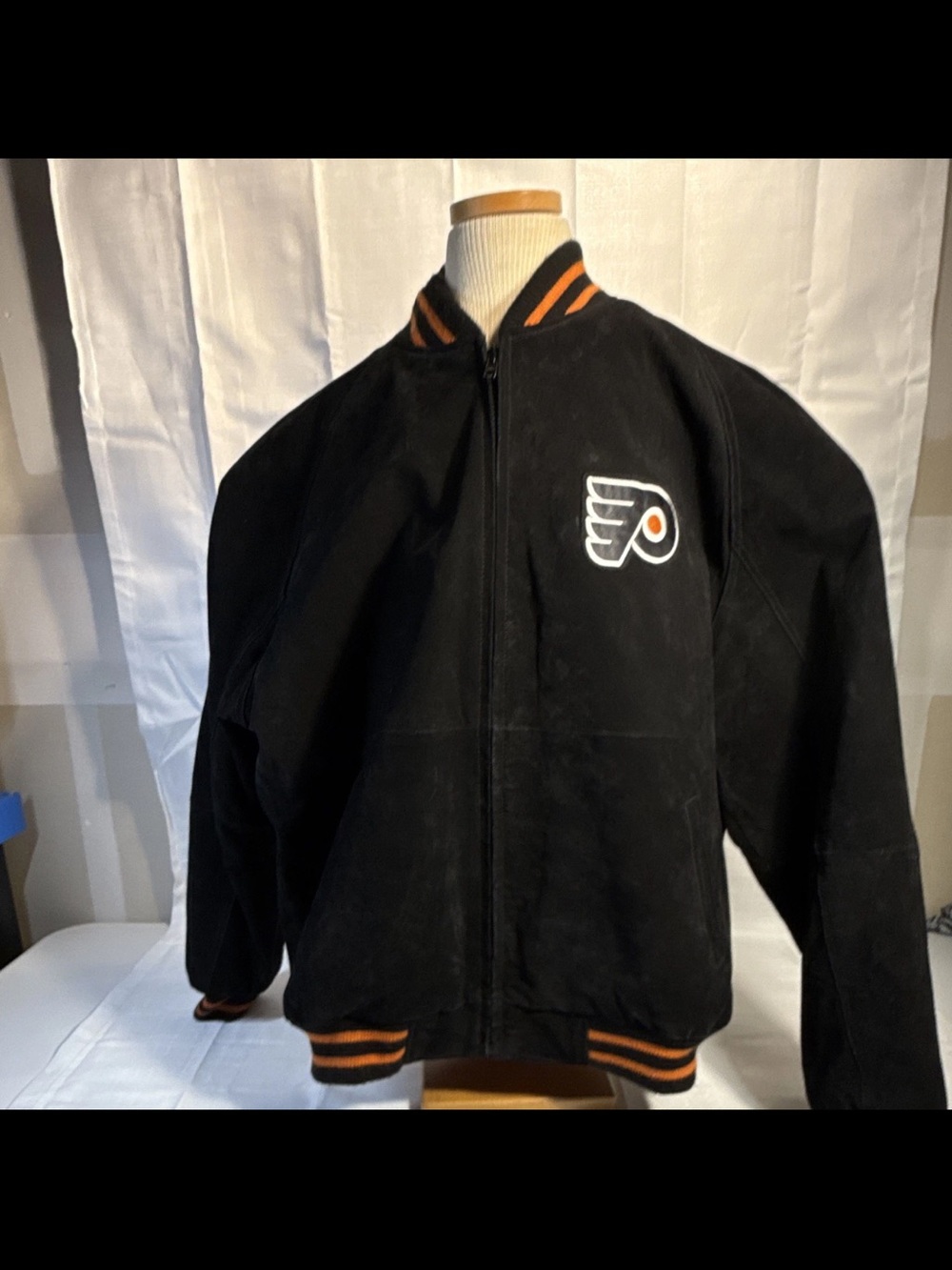 NHL Black and Orange Philadelphia Flyers Bomber Jacket